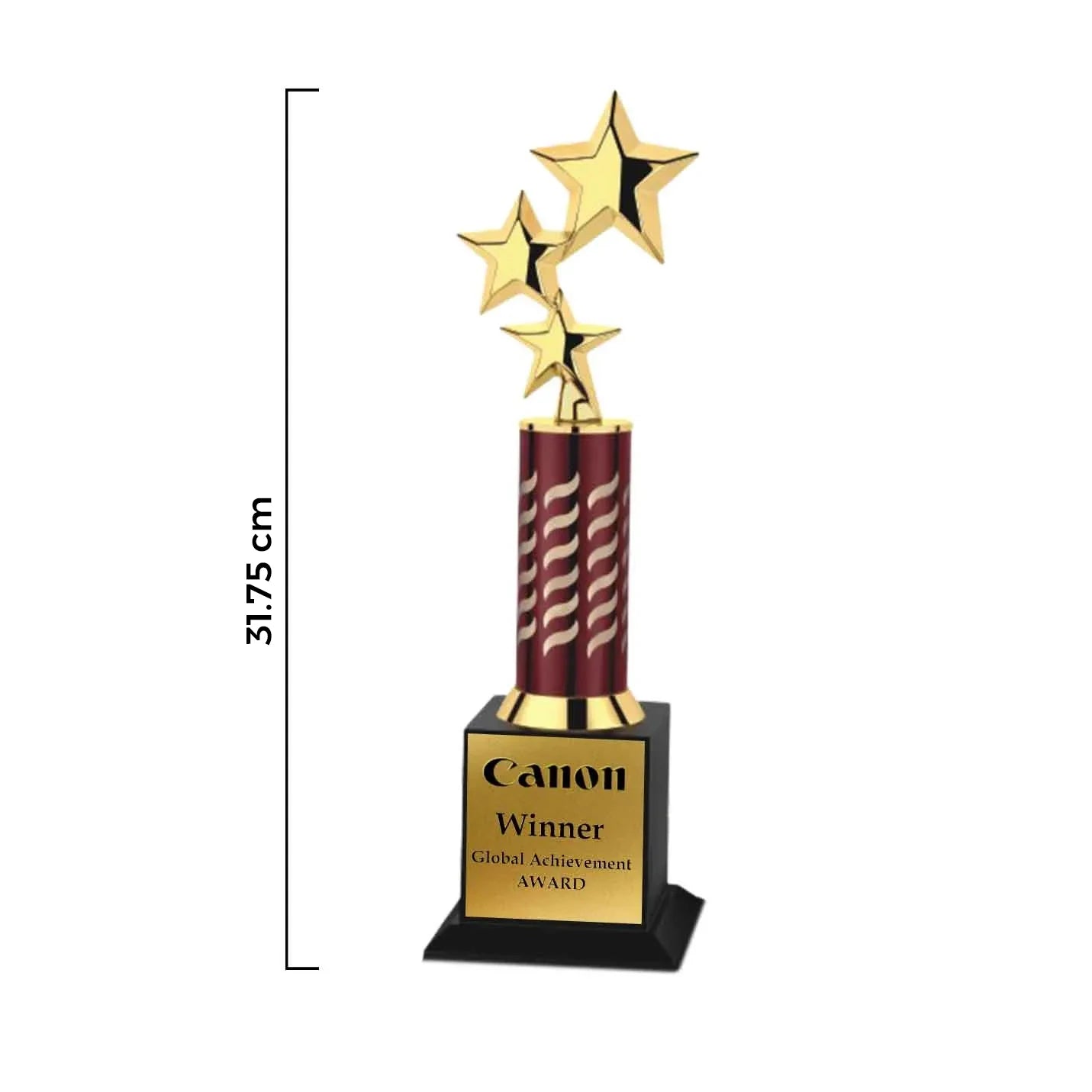 Best-Quality Red 3-Star Victory Trophy Img 2